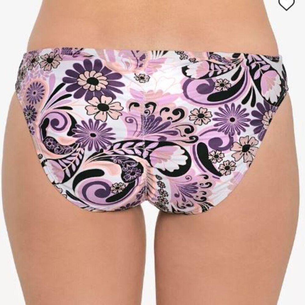 Salt + Cove NWT Junior's Purple Paisley Hipster Bikini Bottoms Size L